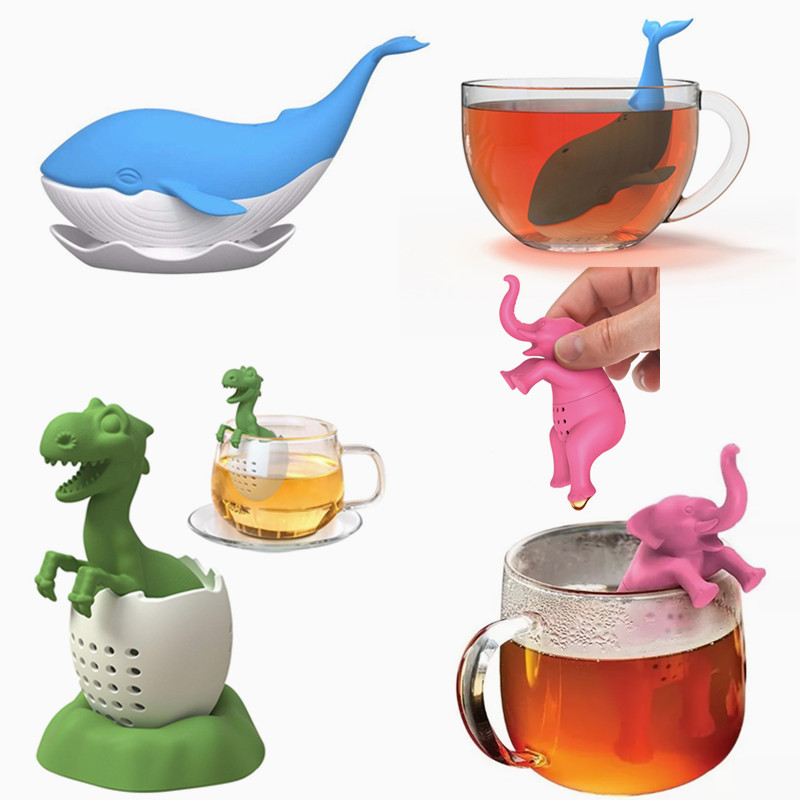 Loose Leaf Tea Infuser - Çay Demlik Silikon çay süzgeci Siyah