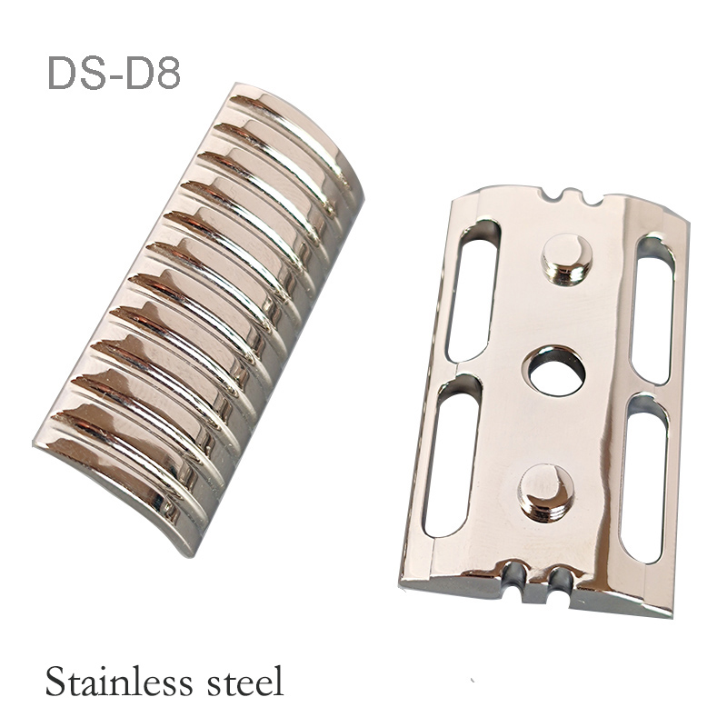 Safety Razor Handle - Dscosmetic D8 Pirinç/Ti/316 Paslanmaz Çelik Çift