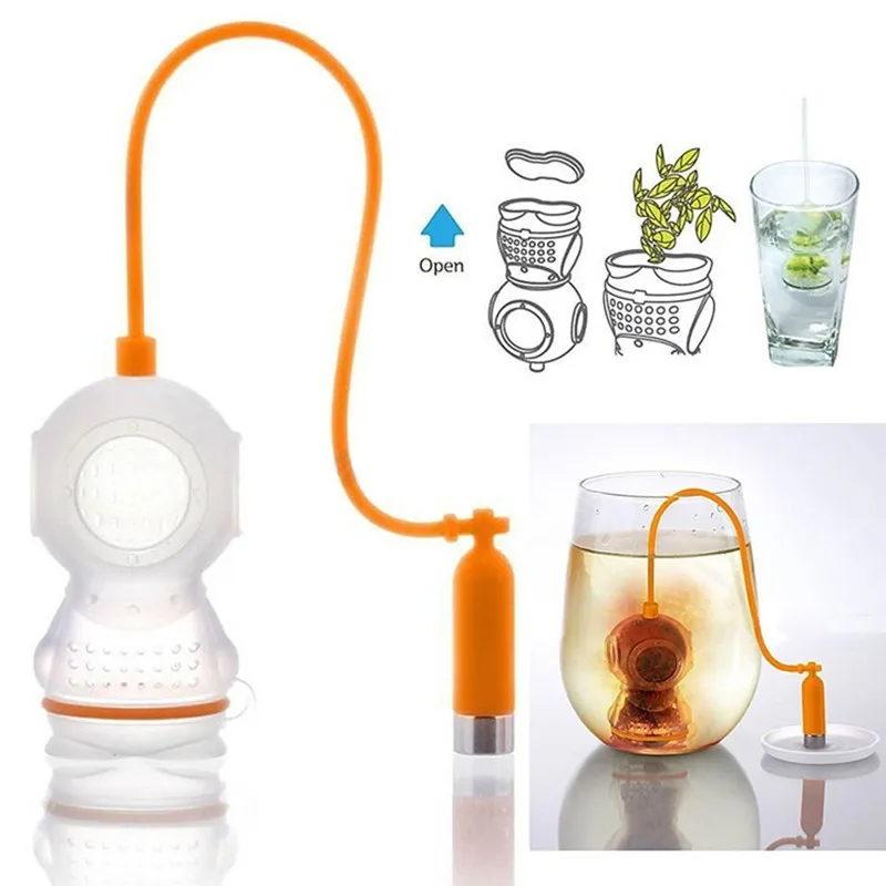 Loose Leaf Tea Infuser - Gıda sınıfı silikon kaçak Submariner dalgıç