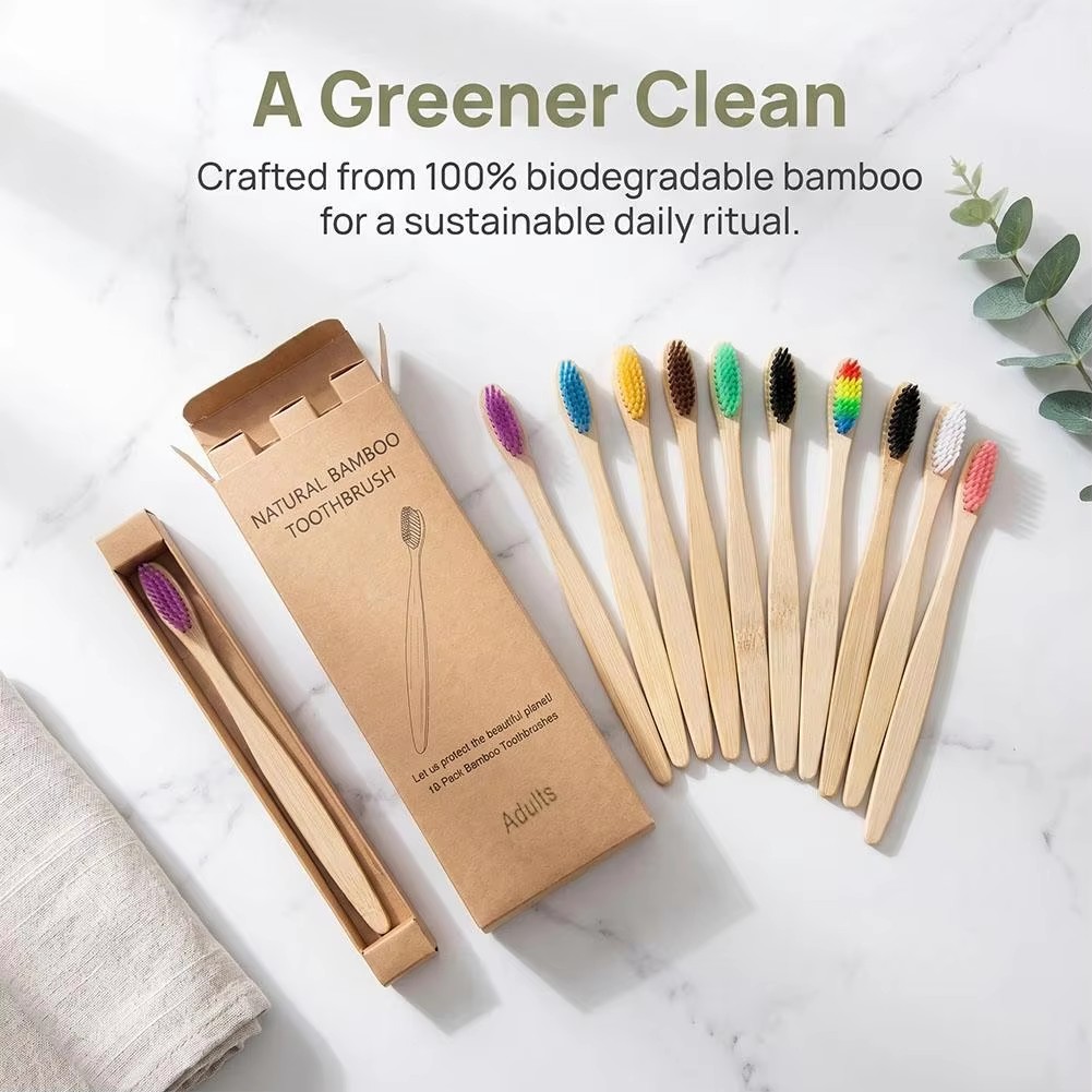 10 adet/paket Çevre Dostu Bamb - Bamboo Toothbrush Set incelemesi ve fiyatı