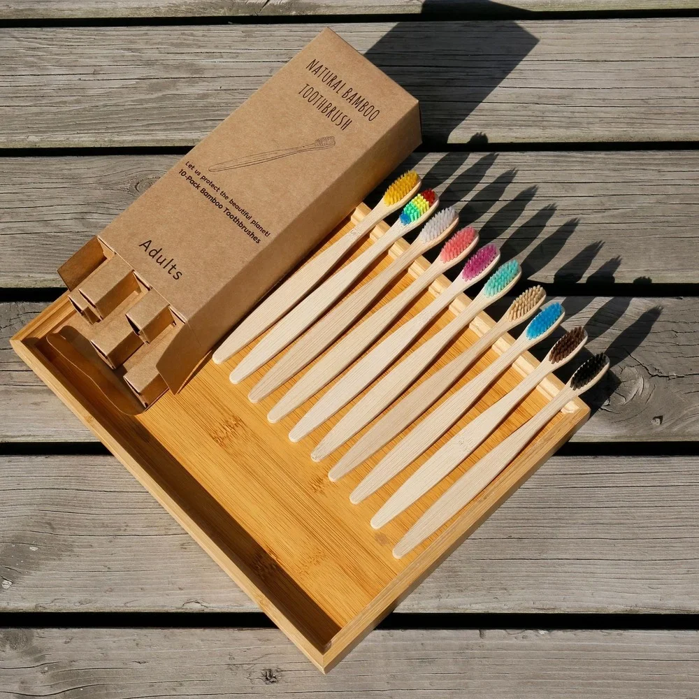10 adet/paket Çevre Dostu Bamb - Bamboo Toothbrush Set incelemesi ve fiyatı