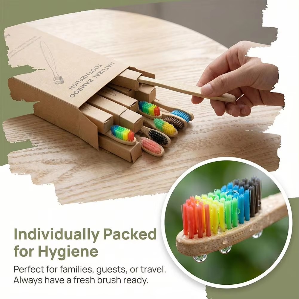 10 adet/paket Çevre Dostu Bamb - Bamboo Toothbrush Set incelemesi ve fiyatı