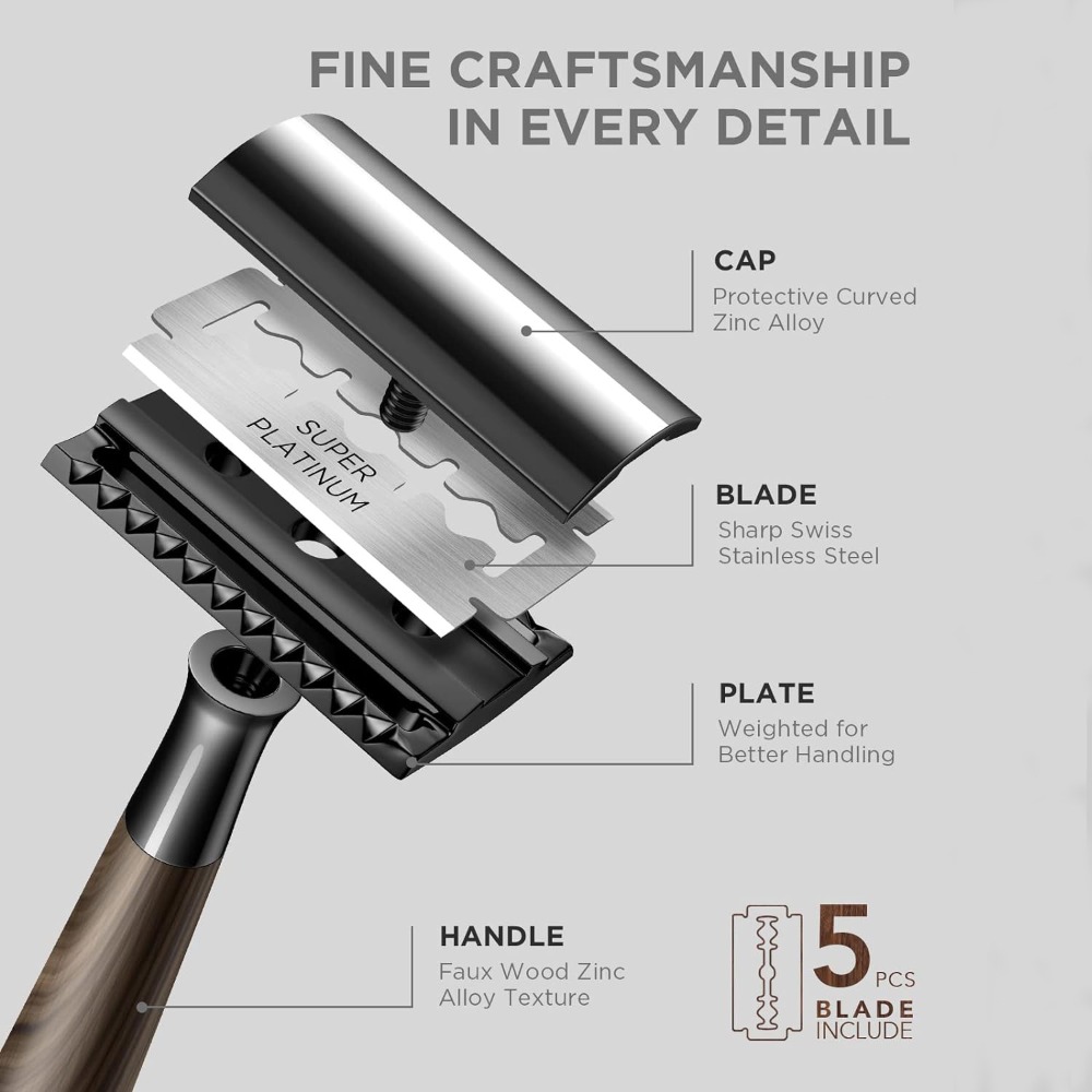 Gelişmiş Çift Taraflı Tıraş Bı - Safety Razor Handle incelemesi ve fiyatı